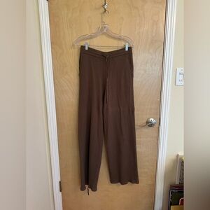 WeWoreWhat Chocolate Cable-Knit Wide Leg Sweater Pants size M